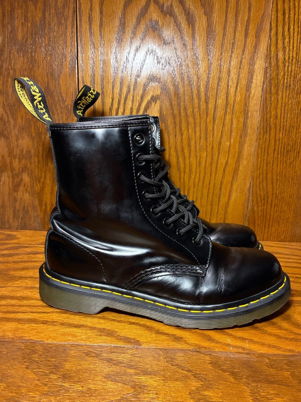 Dr. Martens 1460 Smooth Leather 8-Eye Combat Boots Black Women’s 8